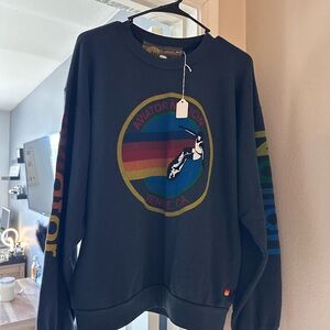 AVIATOR NATION RELAXED CREW SWEATSHIRT - CHARCOAL